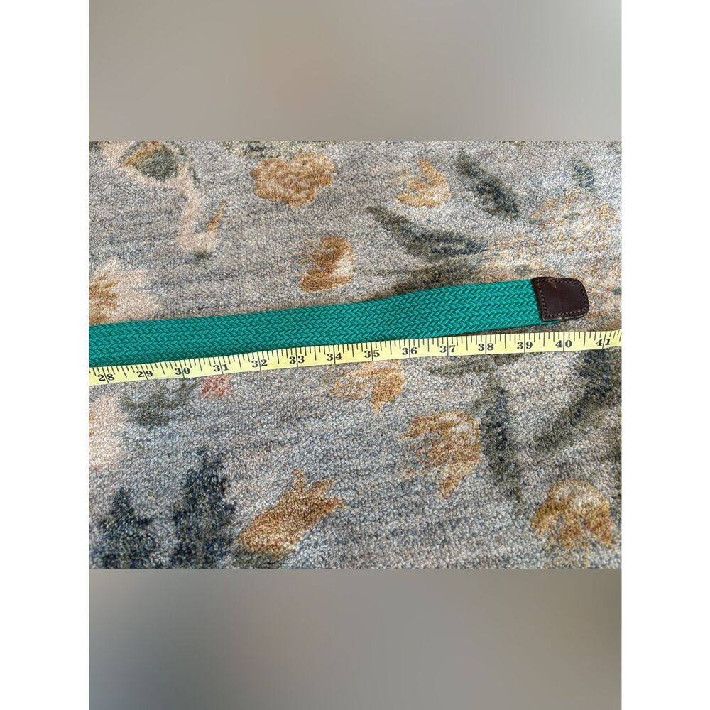 J. Crew Braided Belt in Green with Leather Detail Size Large - Picture 5 of 7